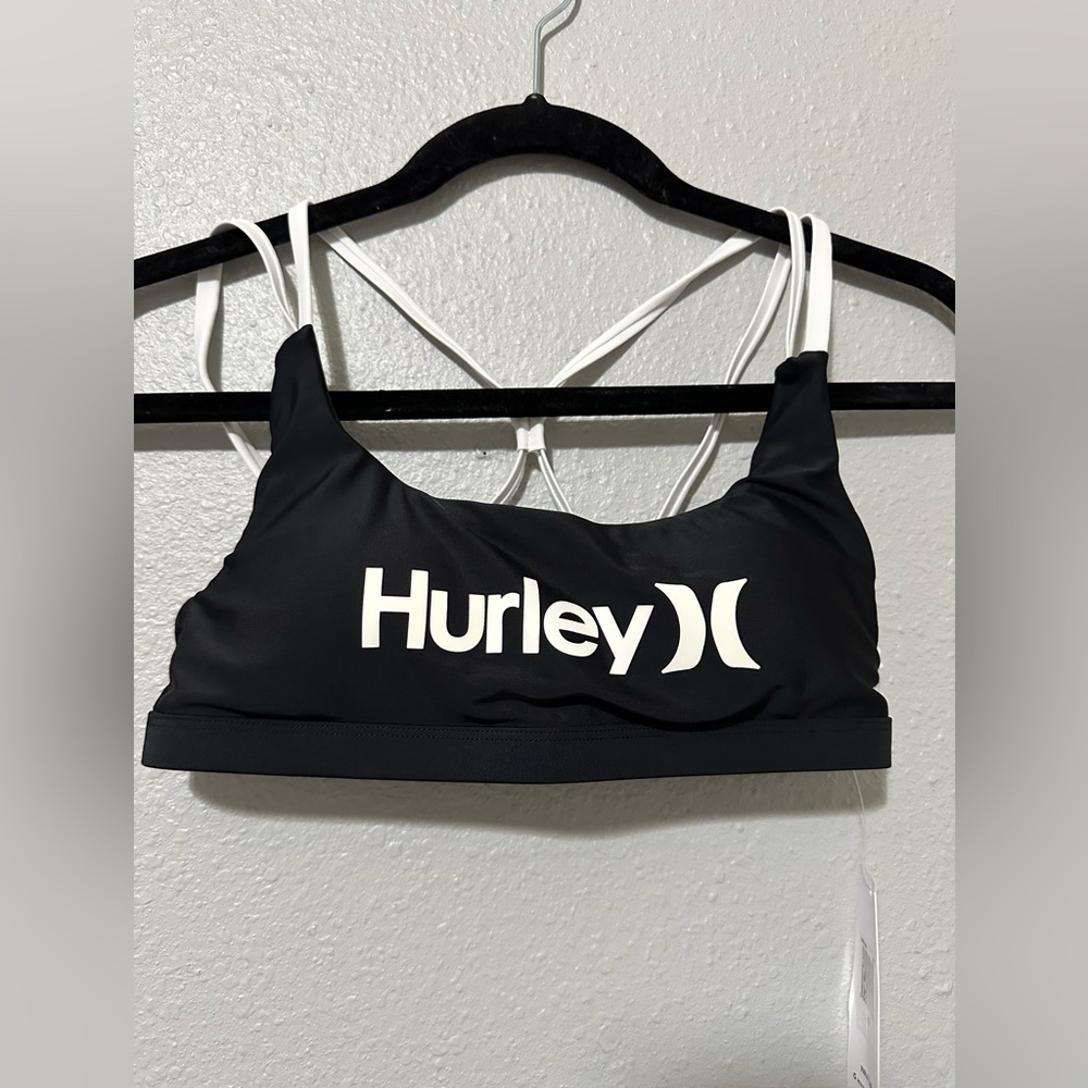 New with tags Hurley black and white bra size s